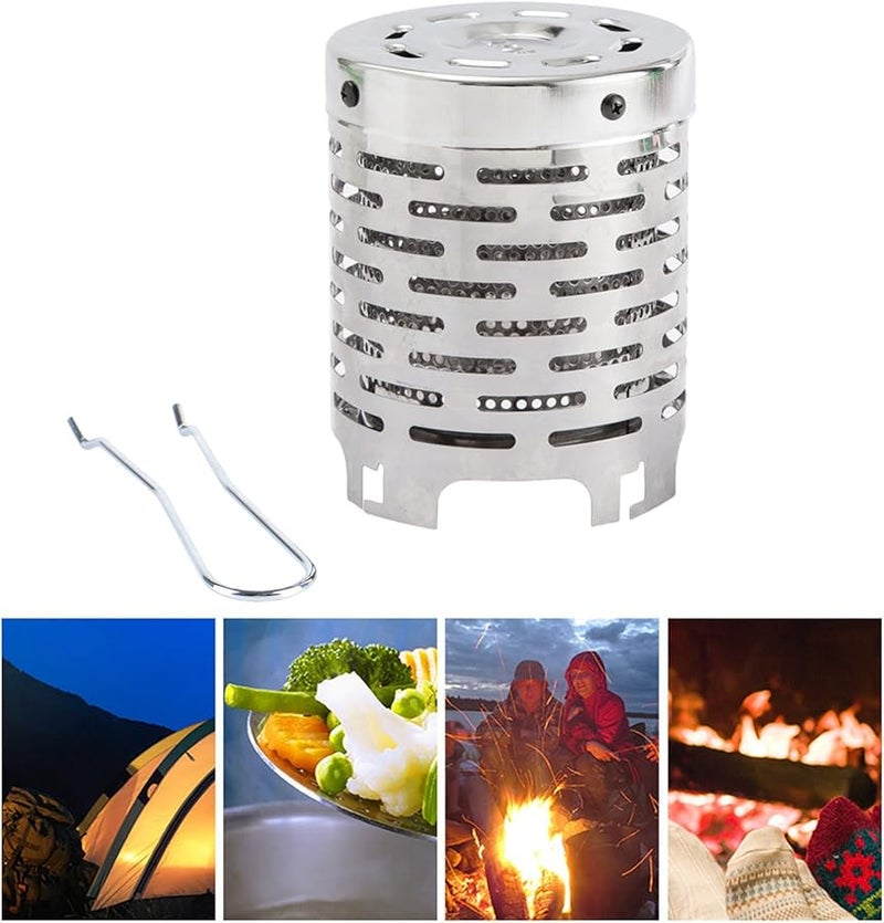 Stainless Steel Portable Outdoor Heater Cover For Stove Warmer Hood Cap - Image 2